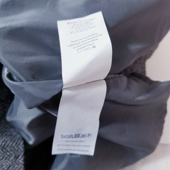 J. Crew Wool Blend Gray Chevron Print Sheath Dress Professional Work - Picture 9 of 13